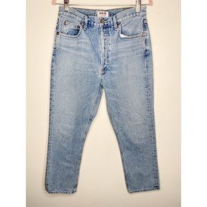 Agolde Riley Jeans High Rise Straight Crop Renewal